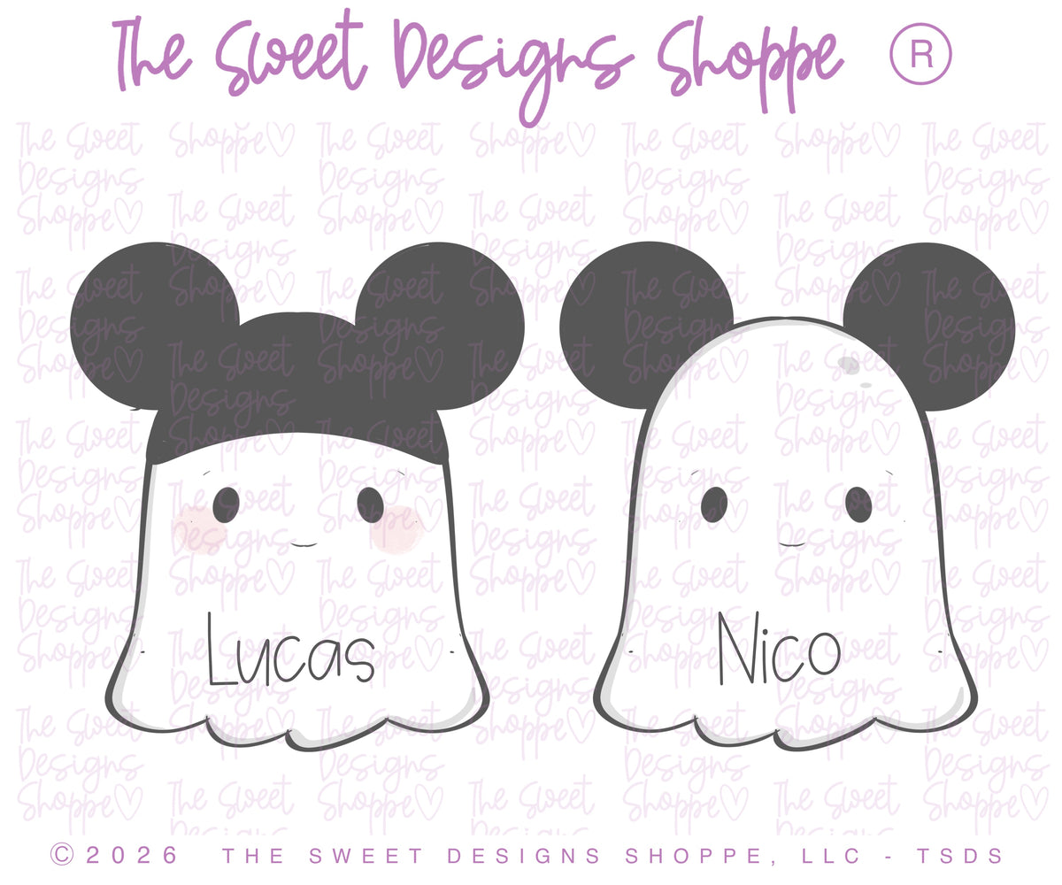 Cake Pop Maker - Theme Park Chunky Ghost - Cake Pop Maker Set ( Cutter & Pusher) - The Sweet Designs Shoppe - TSDS - - ALL,Boo,Cake Pop,cakepop,halloween,mouse,Popper,Promocode,STL,Theme Park,Theme park Snack