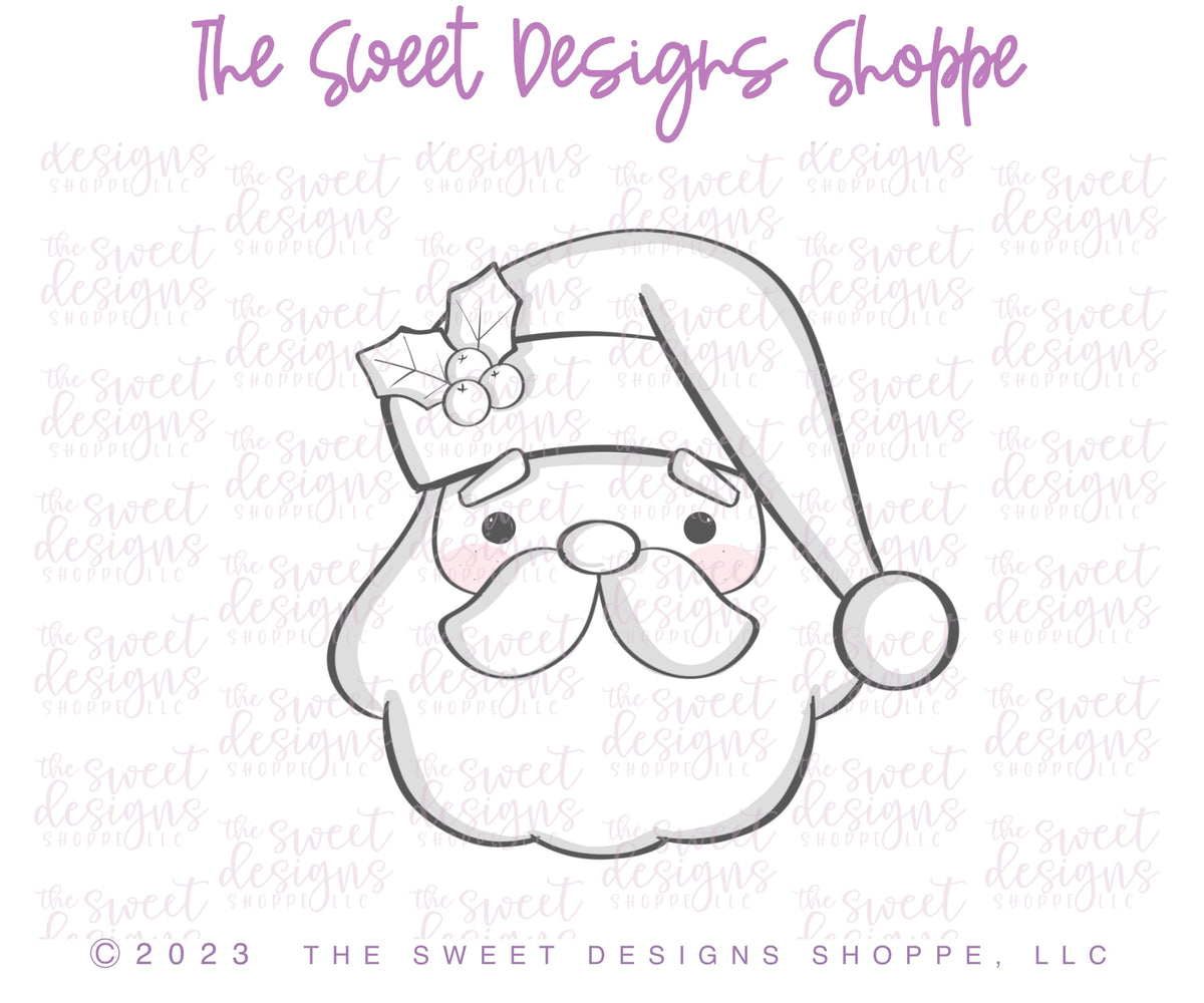 Cake Pop Maker - Vintage Santa Face - Cake Pop Maker Set ( Cutter & Pusher) - The Sweet Designs Shoppe - TSDS - - ALL,Cake Pop,cakepop,Christmas,Christmas / Winter,new,Popper,Promocode,STL