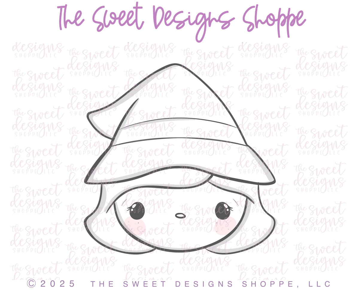 Cake Pop Maker - Witch Face with Folded Hat - Cake Pop Maker Set ( Cutter & Pusher) - The Sweet Designs Shoppe - TSDS - - ALL,Cake Pop,cakepop,halloween,Popper,Promocode,STL,Witch,witch hat