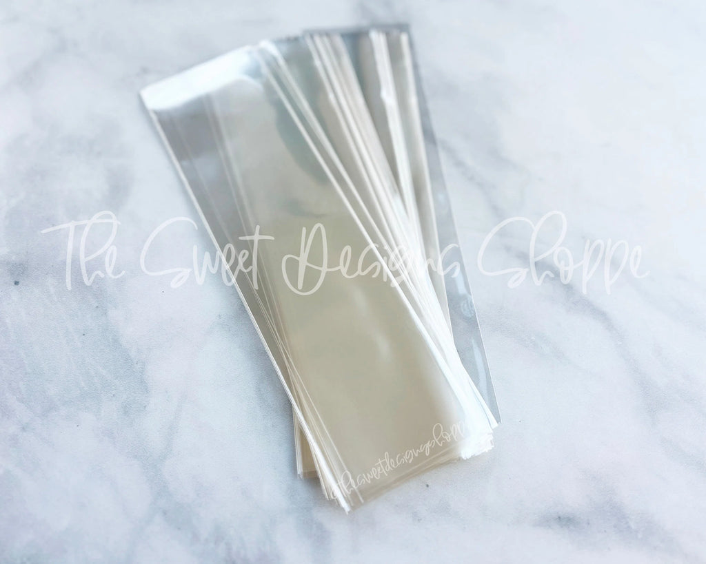 Cellophane Bags - Cellophane Bags - Flat - Seamless - Clear (100 Bags) - Sweet Designs Shoppe - 3" x 11" (100 Bags) - ALL, cellophane, Cellophane Bags, Packaging, Packaging Supplies, Promocode