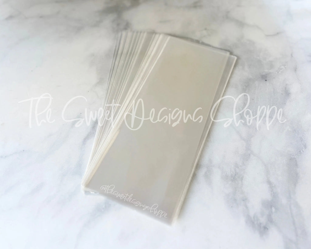 Cellophane Bags - Cellophane Bags - Flat - Seamless - Clear (100 Bags) - Sweet Designs Shoppe - 5" x 12" (100 Bags) - ALL, cellophane, Cellophane Bags, Packaging, Packaging Supplies, Promocode