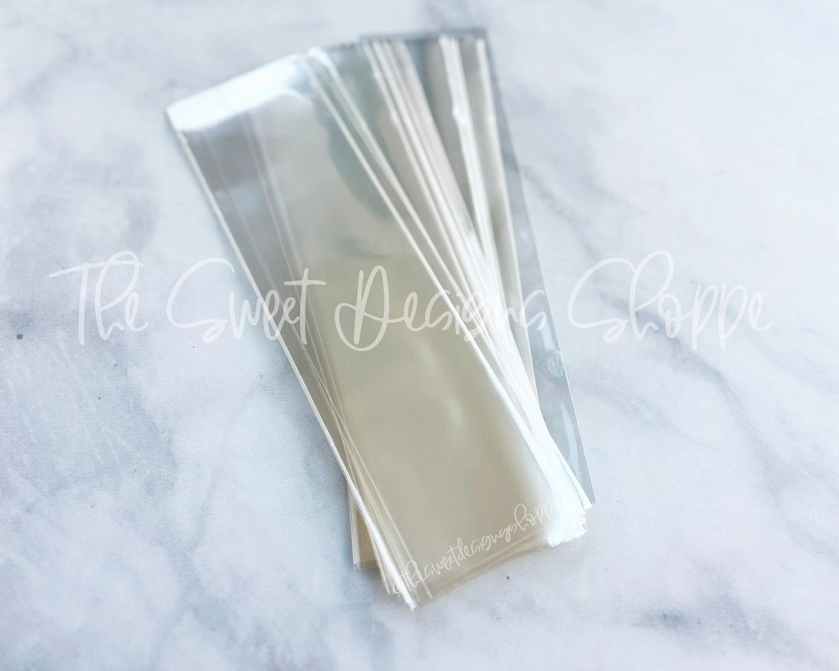 Cellophane Bags - Cellophane Bags - Flat - Seamless - Clear (100 Bags) - The Sweet Designs Shoppe - TSDS - 3" x 11" (100 Bags) - ALL,cellophane,Cellophane Bags,Decorating,Packaging,Packaging Supplies,Promocode