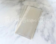 Cellophane Bags - Cellophane Bags - Flat - Seamless - Clear (100 Bags) - The Sweet Designs Shoppe - TSDS - 5" x 12" (100 Bags) - ALL,cellophane,Cellophane Bags,Decorating,Packaging,Packaging Supplies,Promocode