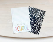 Cookie Card - Cookie Card : "back to SCHOOL" - Size: 3.5" x 5" - Set of 25 - Sturdy Card Stock (Heavyweight 18pt ) - The Sweet Designs Shoppe - TSDS - - ALL,back to school,BTS,Cookie Card,Promocode,School,School / Graduation,Teacher,Teacher Appreciation