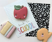 Cookie Card - Cookie Card : "back to SCHOOL" - Size: 3.5" x 5" - Set of 25 - Sturdy Card Stock (Heavyweight 18pt ) - The Sweet Designs Shoppe - TSDS - - ALL,back to school,BTS,Cookie Card,Promocode,School,School / Graduation,Teacher,Teacher Appreciation