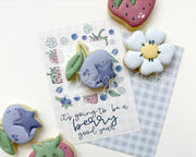 Cookie Card - Cookie Card : "berry good year" - Size: 3.5" x 5" - Set of 25 - Sturdy Card Stock (Heavyweight 18pt ) - The Sweet Designs Shoppe - TSDS - - ALL,back to school,BTS,Cookie Card,Promocode,School,School / Graduation,Teacher,Teacher Appreciation