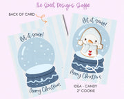 Cookie Card - Cookie Card : "Let it Snow - Merry Chrismtas" - Size: 3.5" x 5" - Set of 25 - Sturdy Card Stock (Heavyweight 18pt) - The Sweet Designs Shoppe - TSDS - - ALL,Christmas,Christmas / Winter,Cookie Card,new,Promocode