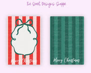 Cookie Card - Cookie Card : "Merry Christmas" - Size: 3.5" x 5" - Set of 25 - Sturdy Card Stock (Heavyweight 18pt) - The Sweet Designs Shoppe - TSDS - - ALL,Christmas,Christmas / Winter,Cookie Card,new,Promocode