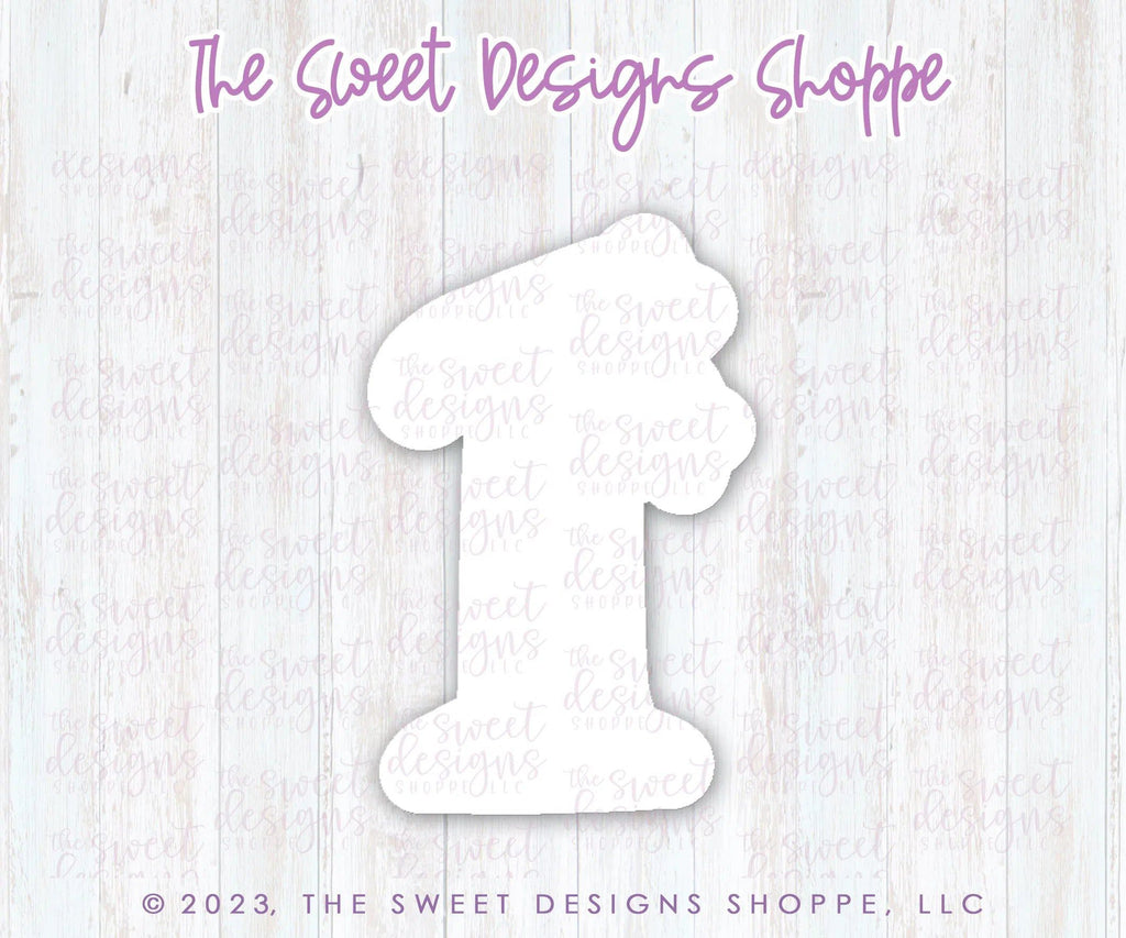 Cookie Cutters - 1 with Stars - Cookie Cutter - The Sweet Designs Shoppe - TSDS - - ALL,Birthday,Cookie Cutter,Font,Fonts,kid,kids,Lettering,letters and numbers,number,numbers,NumberSet,Promocode,Series021,text