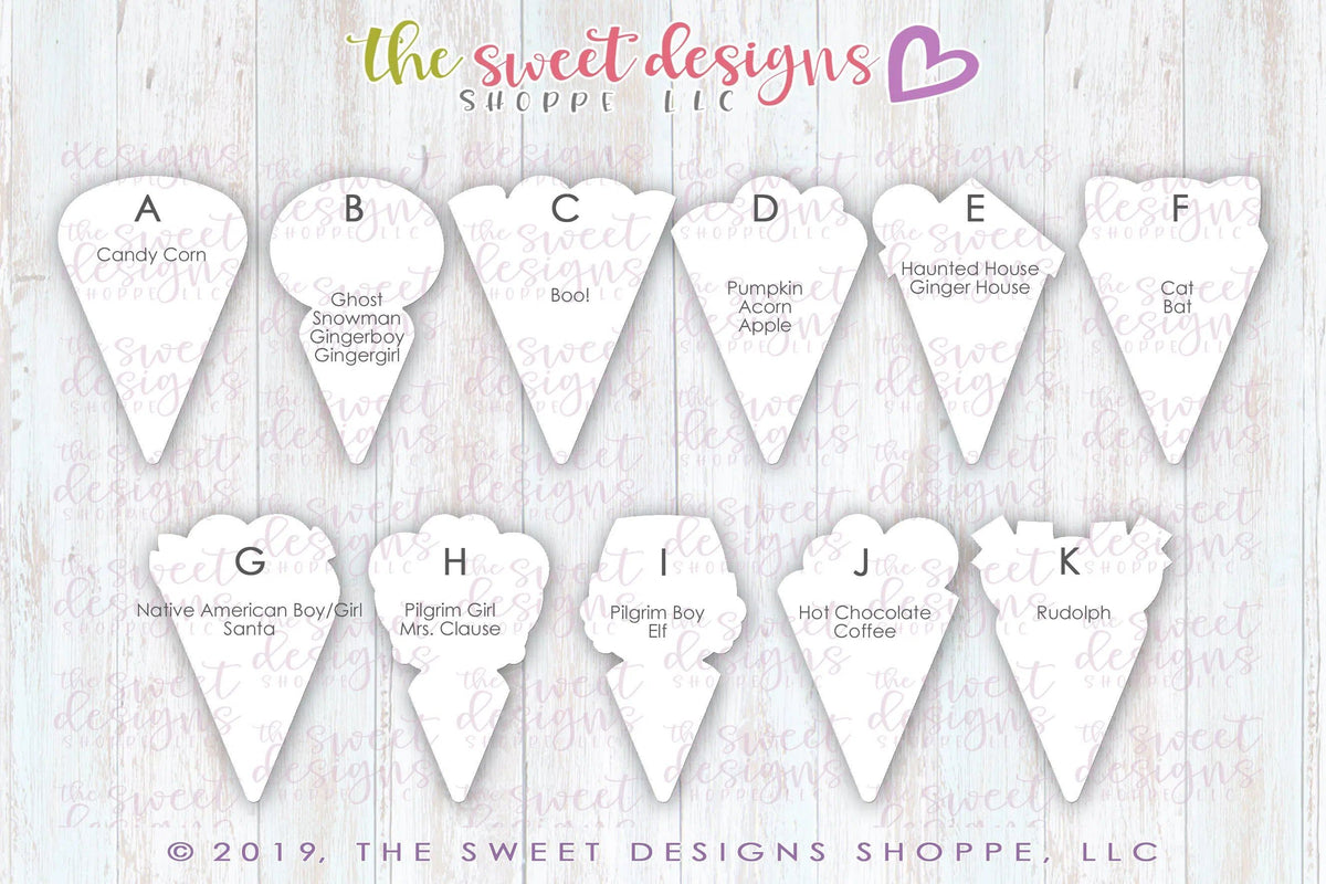 Cookie Cutters - 11.5" Holiday 2019 Platter Set - Cookie Cutter - Set of 11 - The Sweet Designs Shoppe - TSDS - - ALL,Christmas,Christmas / Winter,Christmas Cookies,Cookie Cutter,Fal,Fall / Thanksgiving,Fall Halloween,Halloween,Halloween / Fall / Thanksgiving,Halloween set,Halloween Sets,Promocode,regular sets,set,STL,thanksgiving