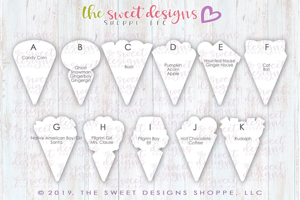 Cookie Cutters - 11.5" Holiday 2019 Platter Set - Cookie Cutter - Set of 11 - The Sweet Designs Shoppe - TSDS - - ALL,Christmas,Christmas / Winter,Christmas Cookies,Cookie Cutter,Fal,Fall / Thanksgiving,Fall Halloween,Halloween,Halloween / Fall / Thanksgiving,Halloween set,Halloween Sets,Promocode,regular sets,set,STL,thanksgiving