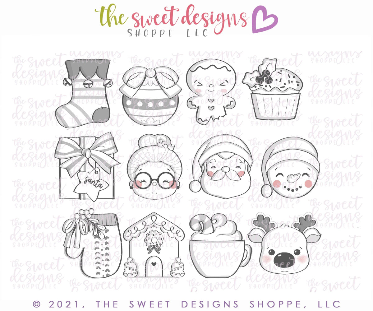 Cookie Cutters - 12 Days of Christmas Set - Set of 12 Cookie Cutters - The Sweet Designs Shoppe - TSDS - - ALL,Christmas,Christmas / Winter,Cookie Cutter,Frosty,Ginger bread,Gingerbread,Mini Set,Mini Sets,mug,mugs,navidad,Promocode,regular sets,set,sets,STL