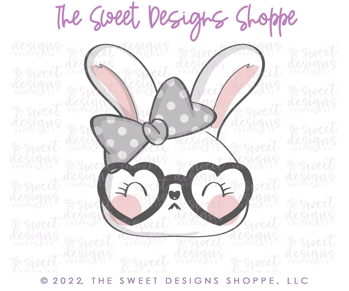 Cookie Cutters - 2022 Girly Bunny Face - Cookie Cutter - The Sweet Designs Shoppe - TSDS - - ALL,Animal,Animals,Animals and Insects,bunny,Cookie Cutter,easter,Easter / Spring,Promocode,STL