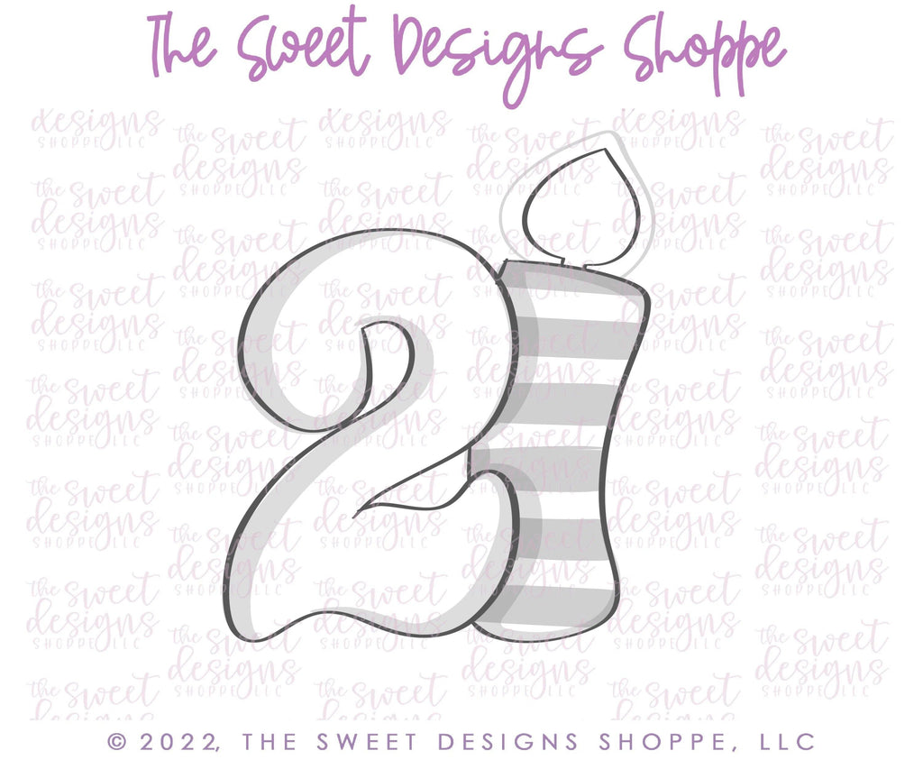 Cookie Cutters - 21 Birthday Candle - Cookie Cutter - The Sweet Designs Shoppe - TSDS - - ALL,Birthday,candles,celebration,Cookie Cutter,happybirthdday,Lady Milk Stache,Lady MilkStache,LadyMilkStache,Promocode