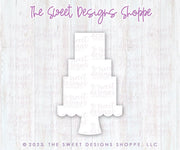 Cookie Cutters - 3 Tier Wedding Cake - Cookie Cutter - The Sweet Designs Shoppe - TSDS - - ALL,Bachelorette,Birthday,Bridal,Bridal Shower,cake,Christmas,Christmas / Winter,Cookie Cutter,Food,Food & Beverages,Promocode,STL,Sweet,Sweets,Wedding,Wedding Favors