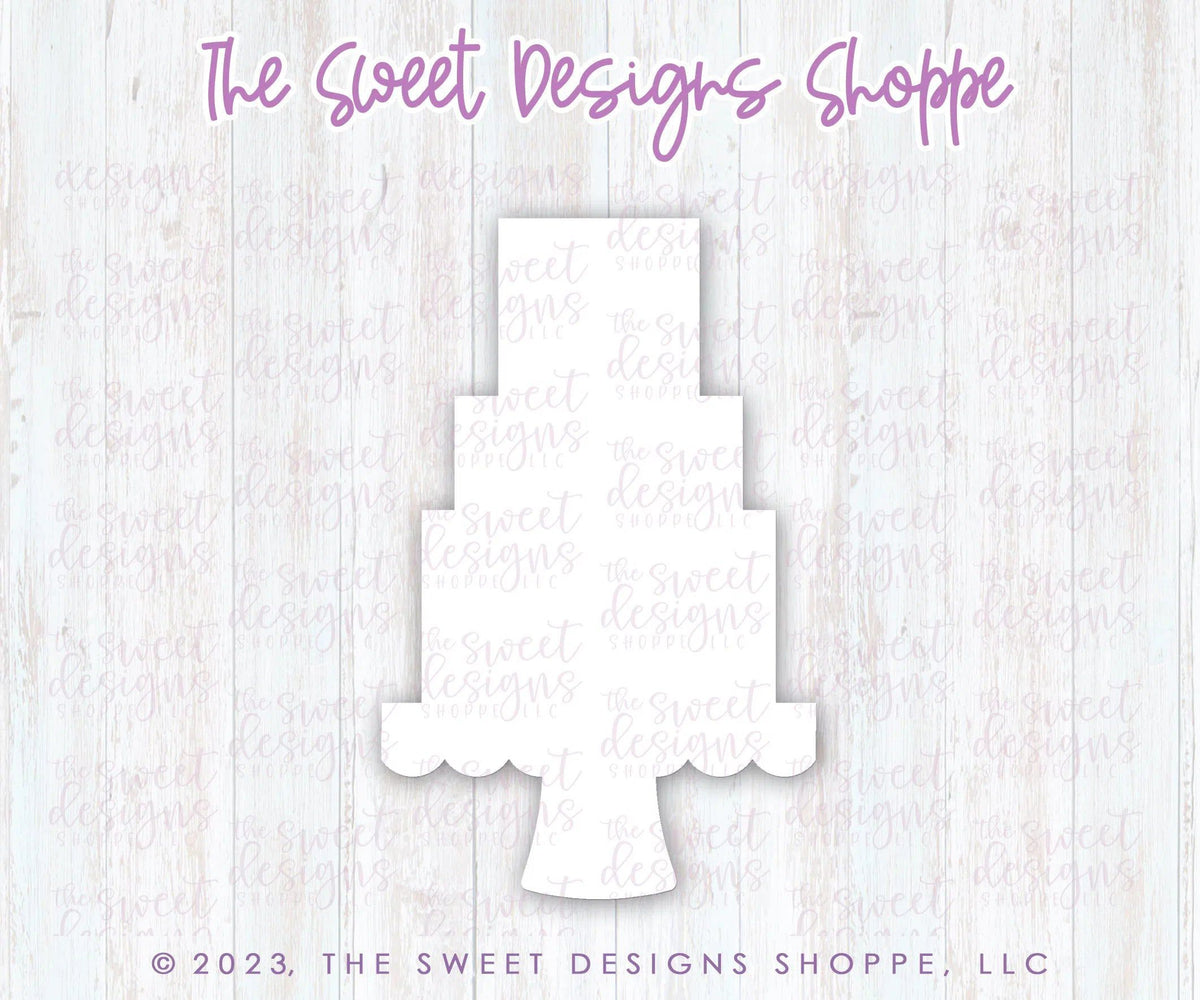 Cookie Cutters - 3 Tier Wedding Cake - Cookie Cutter - The Sweet Designs Shoppe - TSDS - - ALL,Bachelorette,Birthday,Bridal,Bridal Shower,cake,Christmas,Christmas / Winter,Cookie Cutter,Food,Food & Beverages,Promocode,STL,Sweet,Sweets,Wedding,Wedding Favors