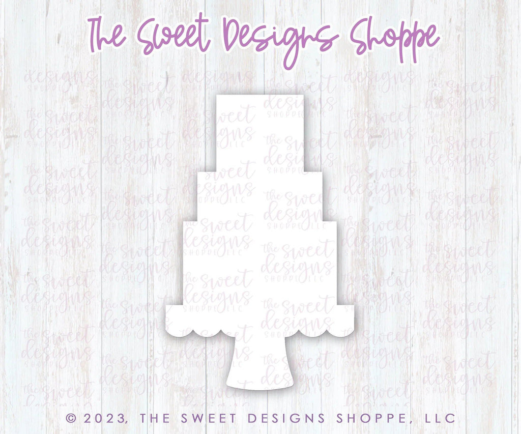Cookie Cutters - 3 Tier Wedding Cake - Cookie Cutter - The Sweet Designs Shoppe - TSDS - - ALL,Bachelorette,Birthday,Bridal,Bridal Shower,cake,Christmas,Christmas / Winter,Cookie Cutter,Food,Food & Beverages,Promocode,STL,Sweet,Sweets,Wedding