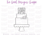 Cookie Cutters - 3 Tier Wedding Cake - Cookie Cutter - The Sweet Designs Shoppe - TSDS - - ALL,Bachelorette,Birthday,Bridal,Bridal Shower,cake,Christmas,Christmas / Winter,Cookie Cutter,Food,Food & Beverages,Promocode,STL,Sweet,Sweets,Wedding,Wedding Favors