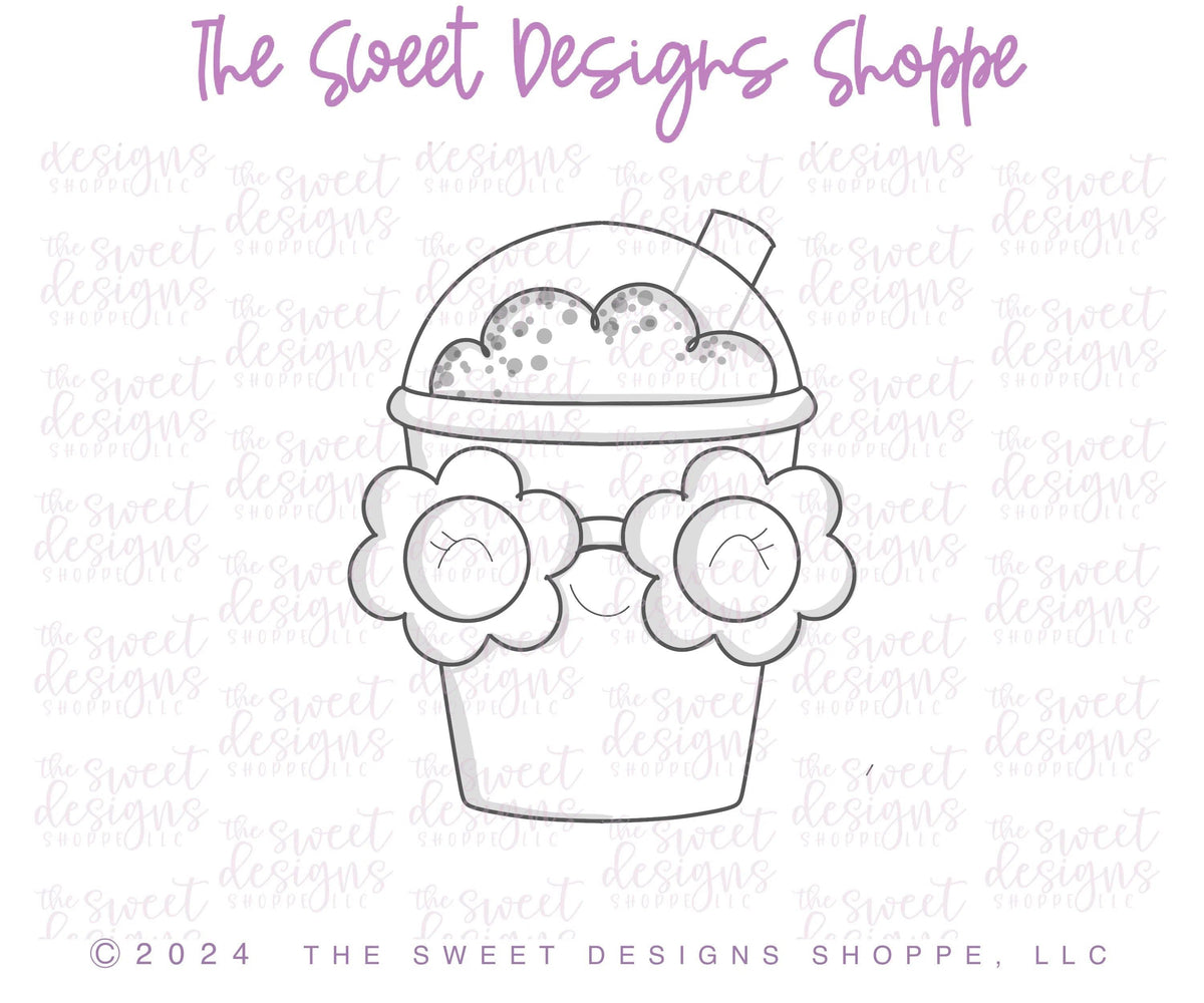 Cookie Cutters - 4th of July Coffee - Cookie Cutter - The Sweet Designs Shoppe - TSDS - - 4th,4th July,4th of July,ALL,Cookie Cutter,Food,Food and Beverage,Food beverages,groovy,Patriotic,Patriotric,Promocode,Retro,STL,USA