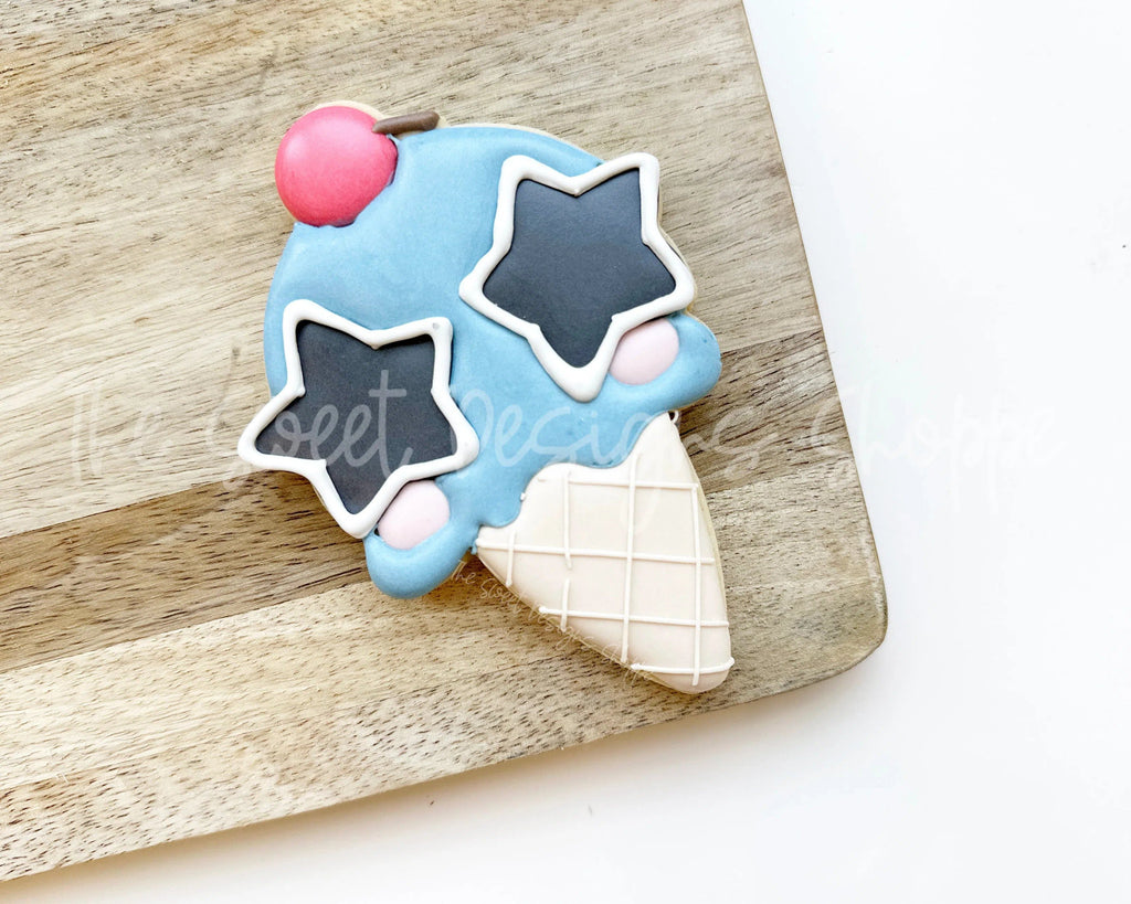 Cookie Cutters - 4th of July Ice Cream Cone - Cookie Cutter - The Sweet Designs Shoppe - - 4th, 4th July, 4th of July, ALL, cone, Cookie Cutter, Food, Food & Beverages, Ice Cream, icecream, Patriotic, pop, popscicle, Promocode, Sweet, Sweets, USA, valentine, valentines