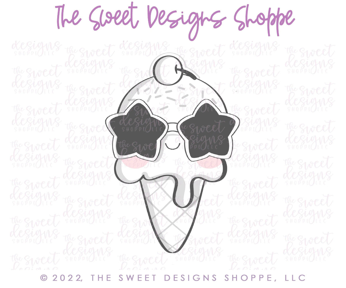 Cookie Cutters - 4th of July Ice Cream Cone - Cookie Cutter - The Sweet Designs Shoppe - TSDS - - 4th,4th July,4th of July,ALL,cone,Cookie Cutter,Food,Food & Beverages,Ice Cream,icecream,Patriotic,Patriotric,pop,popscicle,Promocode,STL,Sweet,Sweets,USA,valentine,valentines