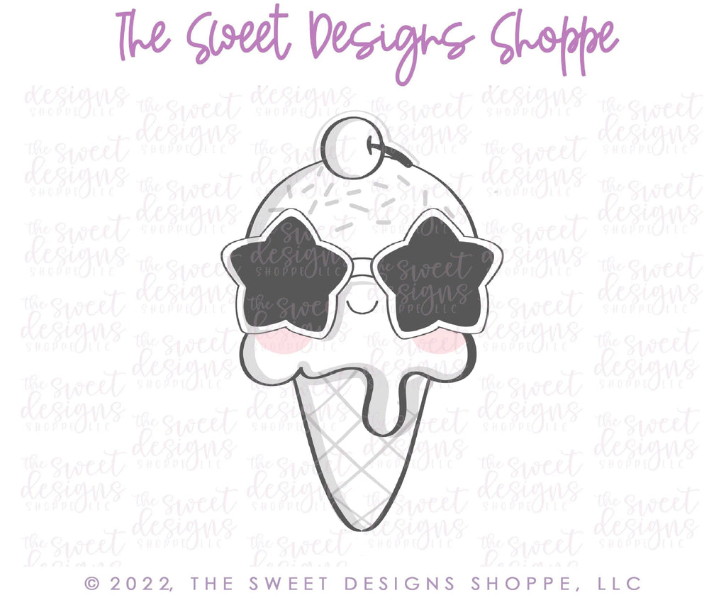 Cookie Cutters - 4th of July Ice Cream Cone - Cookie Cutter - The Sweet Designs Shoppe - TSDS - - 4th,4th July,4th of July,ALL,cone,Cookie Cutter,Food,Food & Beverages,Ice Cream,icecream,Patriotic,pop,popscicle,Promocode,Sweet,Sweets,USA,valentine,valentines