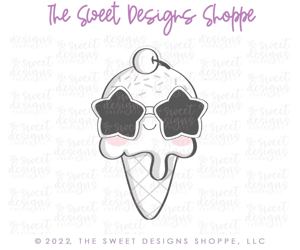 Cookie Cutters - 4th of July Ice Cream Cone - Cookie Cutter - The Sweet Designs Shoppe - - 4th, 4th July, 4th of July, ALL, cone, Cookie Cutter, Food, Food & Beverages, Ice Cream, icecream, Patriotic, pop, popscicle, Promocode, Sweet, Sweets, USA, valentine, valentines