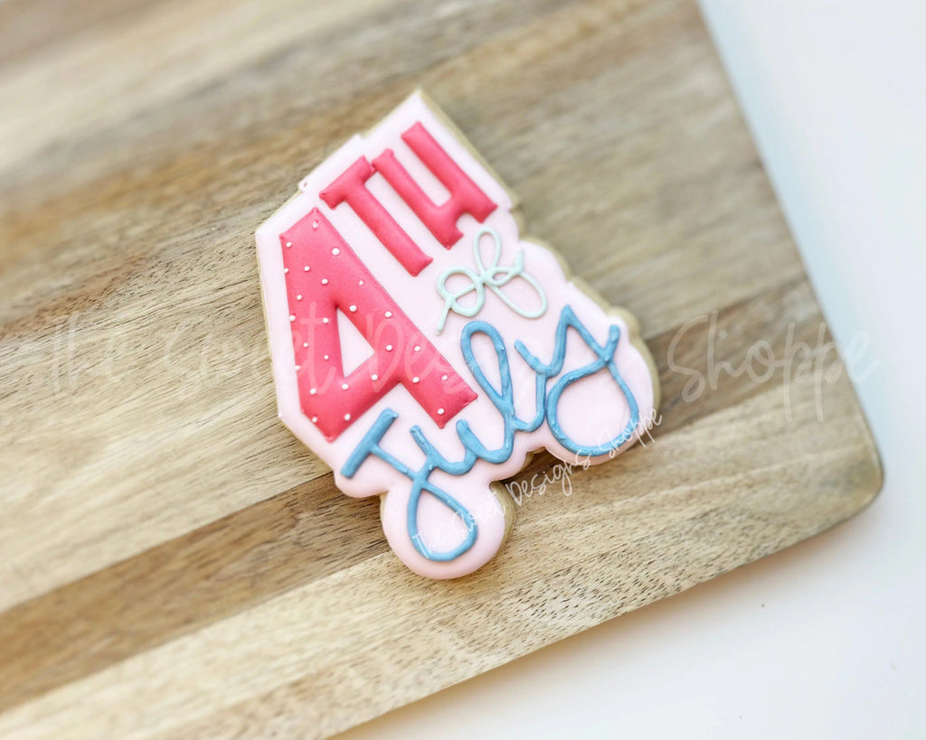 Cookie Cutters - 4th of July Plaque - Cookie Cutter - The Sweet Designs Shoppe - TSDS - - 4th,4th July,4th of July,ALL,Cookie Cutter,handlettering,Patriotic,Plaque,Plaques,PLAQUES HANDLETTERING,Promocode,STL,USA