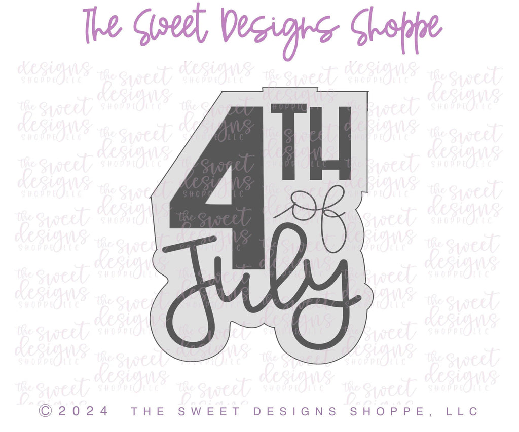 Cookie Cutters - 4th of July Plaque - Cookie Cutter - The Sweet Designs Shoppe - - 4th, 4th July, 4th of July, ALL, Cookie Cutter, handlettering, Patriotic, Plaque, Plaques, PLAQUES HANDLETTERING, Promocode, USA