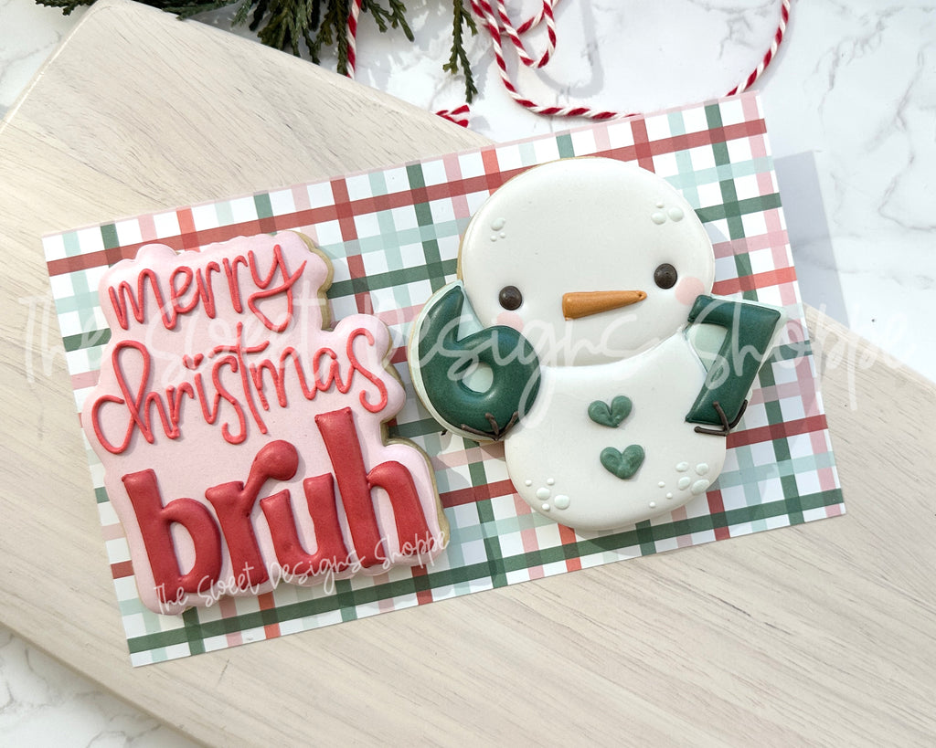 Cookie Cutters - 6-7 Christmas bruh Set - Set of 4 - Cookie Cutters - The Sweet Designs Shoppe - TSDS - - 67,ALL,Christmas,Christmas / Winter,Cookie Cutter,Ginger boy,ginger bread,Ginger girl,Gingerboy,gingerbread,Gingergirl,new,PLAQUES HANDLETTERING,Promocode,regular sets,Santa,Santa Claus,set,Snowman,STL