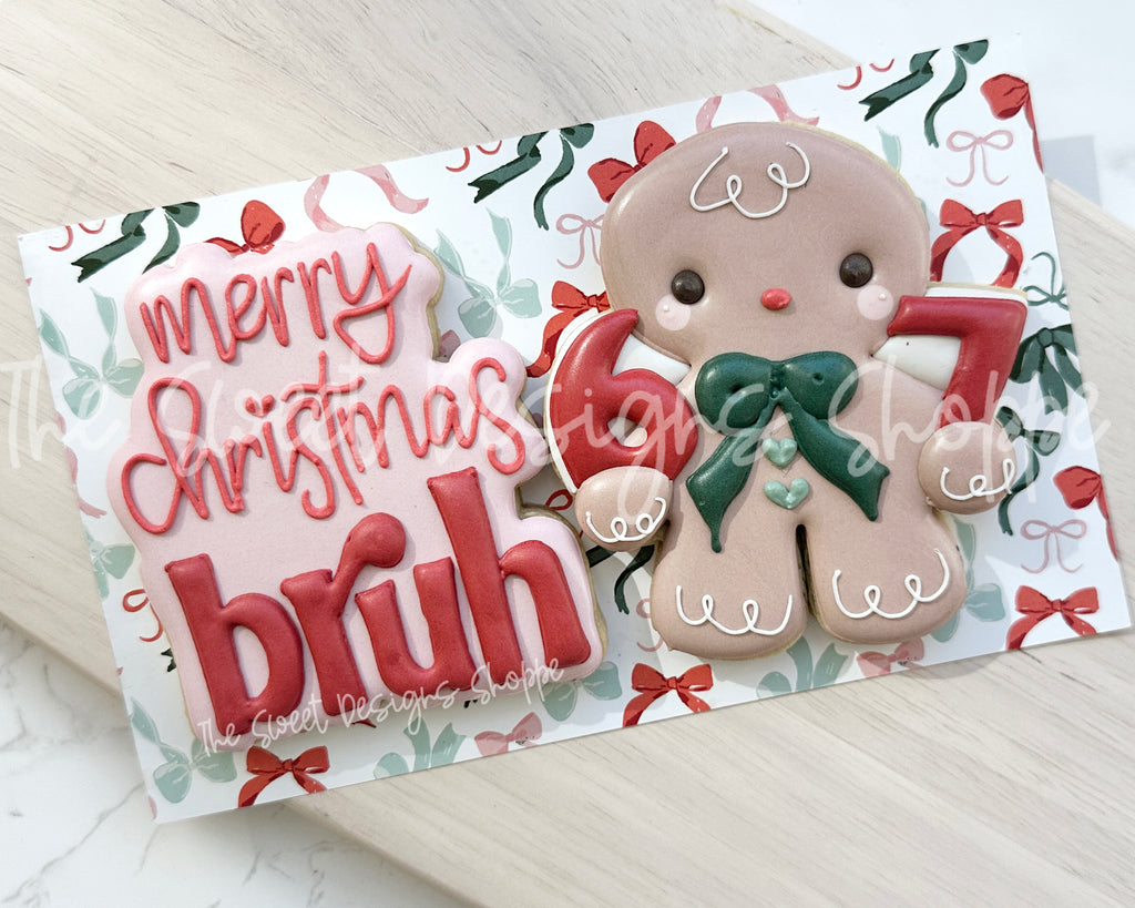 Cookie Cutters - 6-7 Christmas bruh Set - Set of 4 - Cookie Cutters - The Sweet Designs Shoppe - TSDS - - 67,ALL,Christmas,Christmas / Winter,Cookie Cutter,Ginger boy,ginger bread,Ginger girl,Gingerboy,gingerbread,Gingergirl,new,PLAQUES HANDLETTERING,Promocode,regular sets,Santa,Santa Claus,set,Snowman,STL