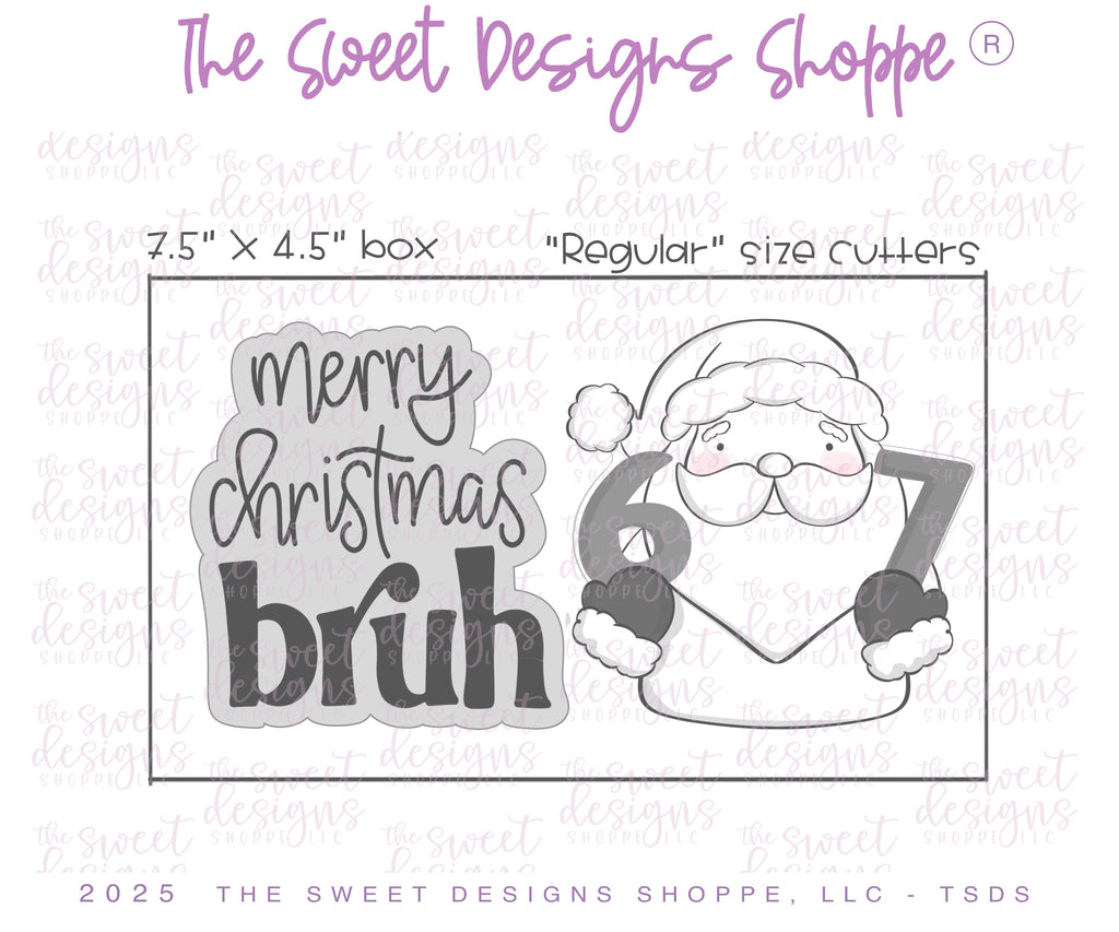 Cookie Cutters - 6-7 Christmas bruh Set - Set of 4 - Cookie Cutters - The Sweet Designs Shoppe - TSDS - - 67,ALL,Christmas,Christmas / Winter,Cookie Cutter,Ginger boy,ginger bread,Ginger girl,Gingerboy,gingerbread,Gingergirl,new,PLAQUES HANDLETTERING,Promocode,regular sets,Santa,Santa Claus,set,Snowman,STL