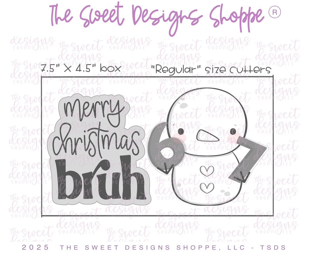 Cookie Cutters - 6-7 Christmas bruh Set - Set of 4 - Cookie Cutters - The Sweet Designs Shoppe - TSDS - - 67,ALL,Christmas,Christmas / Winter,Cookie Cutter,Ginger boy,ginger bread,Ginger girl,Gingerboy,gingerbread,Gingergirl,new,PLAQUES HANDLETTERING,Promocode,regular sets,Santa,Santa Claus,set,Snowman,STL