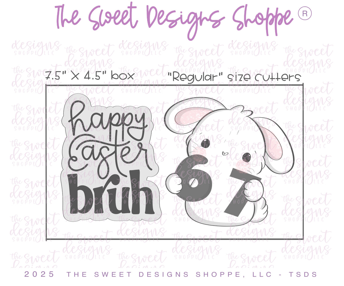 Cookie Cutters - 6-7 Easter bruh Set - Set of 4 - Cookie Cutters - The Sweet Designs Shoppe - TSDS - - 67,ALL,Animal,Animals,Animals and Insects,Cookie Cutter,Easter,Easter / Spring,PLAQUES HANDLETTERING,Promocode,regular sets,set,STL