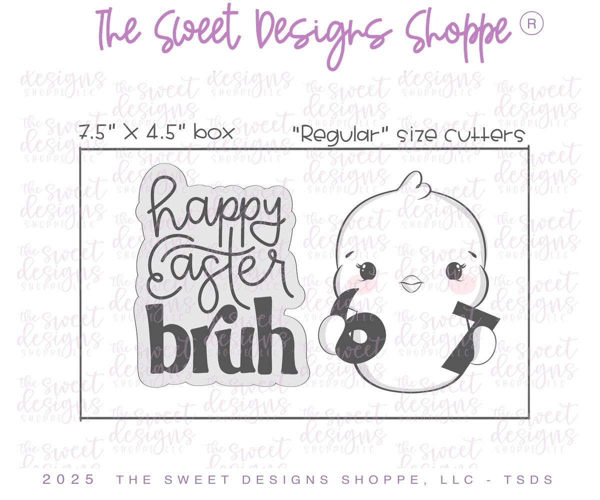 Cookie Cutters - 6-7 Easter bruh Set - Set of 4 - Cookie Cutters - The Sweet Designs Shoppe - TSDS - - 67,ALL,Animal,Animals,Animals and Insects,Cookie Cutter,Easter,Easter / Spring,PLAQUES HANDLETTERING,Promocode,regular sets,set,STL