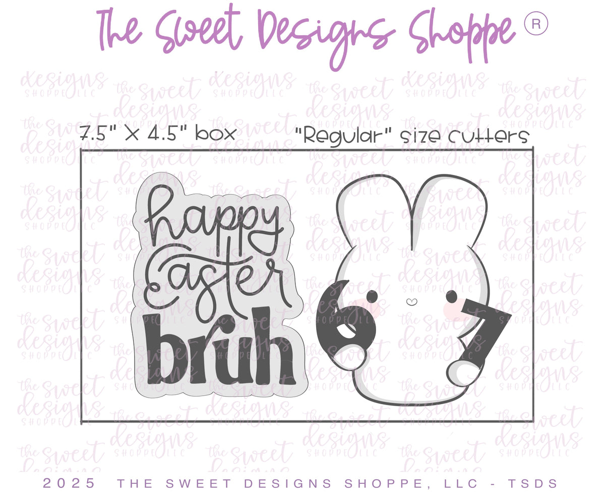 Cookie Cutters - 6-7 Easter bruh Set - Set of 4 - Cookie Cutters - The Sweet Designs Shoppe - TSDS - - 67,ALL,Animal,Animals,Animals and Insects,Cookie Cutter,Easter,Easter / Spring,PLAQUES HANDLETTERING,Promocode,regular sets,set,STL