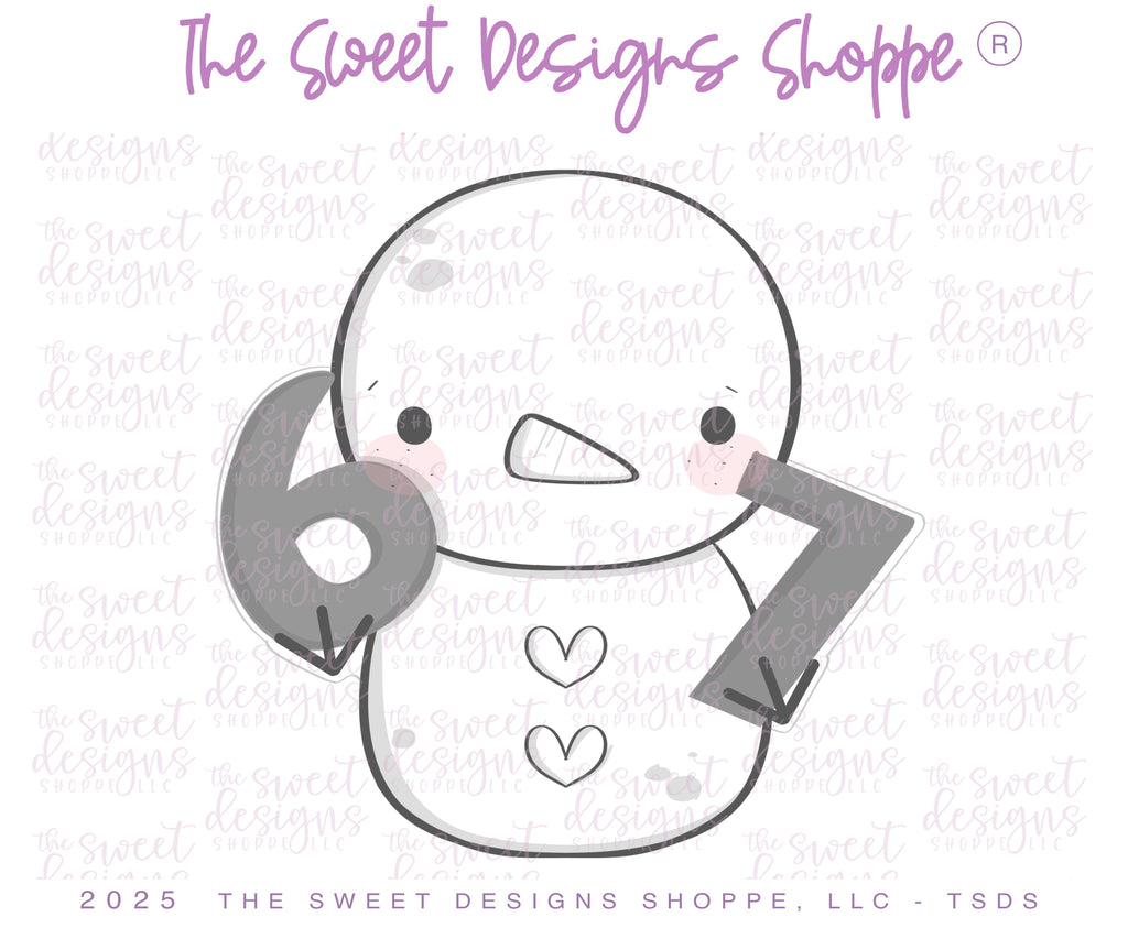 Cookie Cutters - 6 - 7 Snowman - Cookie Cutter - The Sweet Designs Shoppe - TSDS - - 67,ALL,Christmas,Christmas / Winter,Cookie Cutter,new,Promocode,Snowman,STL