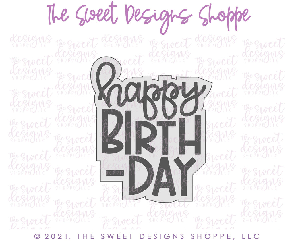 Cookie Cutters - 6 B's Creations: "Birthday" Class Cookie Cutters Set - Set of 6 Cookie Cutters - Online class not included - The Sweet Designs Shoppe - - 6b, 6bs, 6bscreations, ALL, balloons, Birthay class, Birthday, Birthday Hat, birthday set, Brittany Geil, cake, candles, class, Cookie Cutter, geil, happybirthdday, online, Promocode, regular sets, set, sets, STL