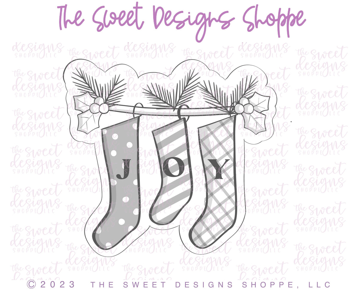 Cookie Cutters - 6 B's Creations - Muted Christmas - Set of 5 Cutters - Online Class not Included - Cookie Cutters - The Sweet Designs Shoppe - TSDS - - 6b,6bs,6bscreations,ALL,Brittany Geil,Christmas,Christmas / Winter,Christmas Cookies,class,Class chirtmas,Cookie Cutter,geil,muted christmas,online,Promocode,set,sets,stocking set,StockingChistmas