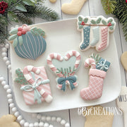 Cookie Cutters - 6 B's Creations - Muted Christmas - Set of 5 Cutters - Online Class not Included - Cookie Cutters - The Sweet Designs Shoppe - TSDS - - 6b,6bs,6bscreations,ALL,Brittany Geil,Christmas,Christmas / Winter,Christmas Cookies,class,Class chirtmas,Cookie Cutter,geil,muted christmas,online,Promocode,set,sets,stocking set,StockingChistmas