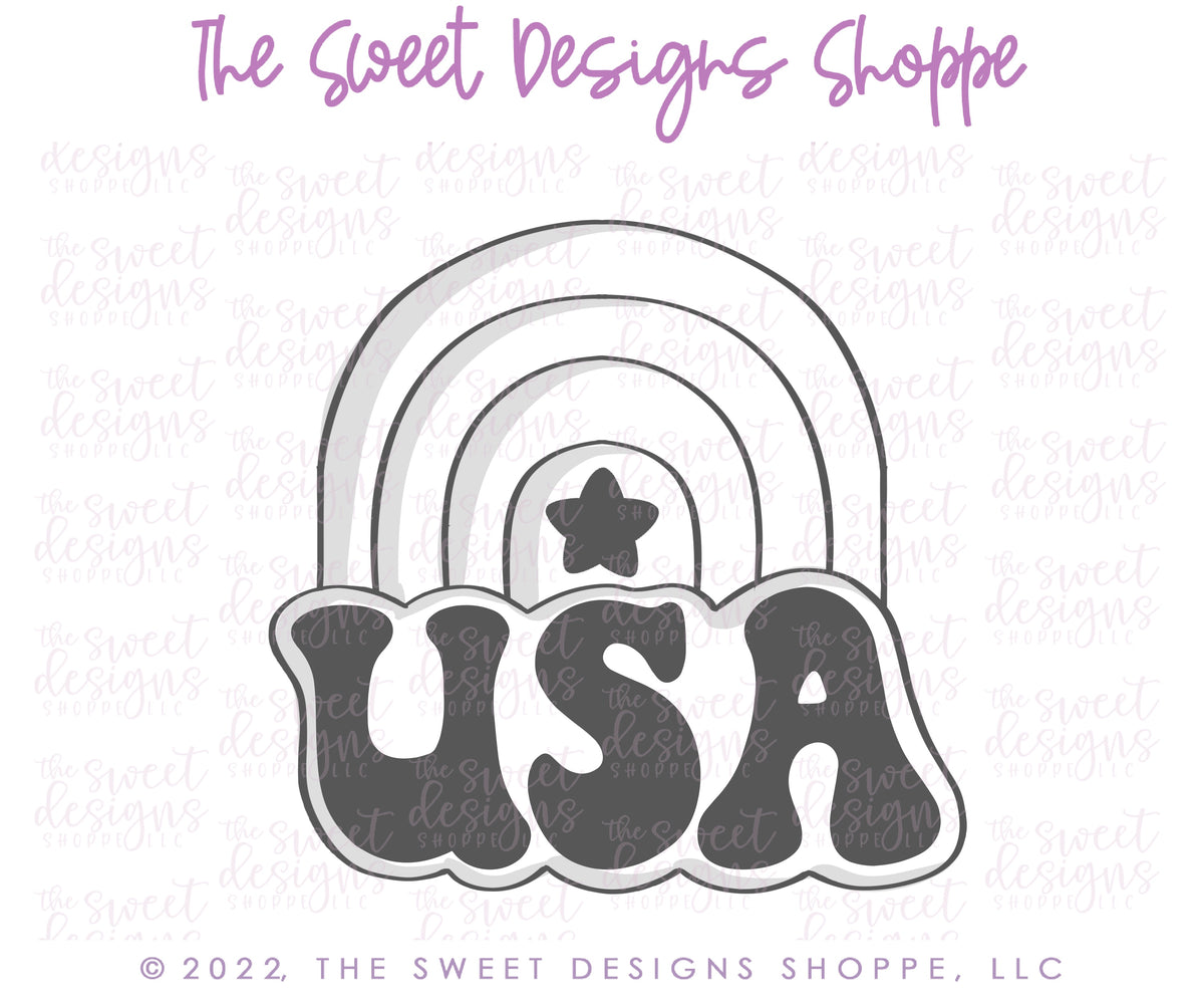 Cookie Cutters - 6 B's Creations: Teaching Partners Class - "Retro 4th of July" Class Cookie Cutters Set - Set of 6 Cookie Cutters - Online class not included. - The Sweet Designs Shoppe - TSDS - - 4th,4th of July,6b,6bs,6bscreations,ALL,Brittany Geil,class,Cookie Cutter,geil,online,Patriotic,Patriotric,Promocode,regular sets,set,sets,STL,Summer,USA