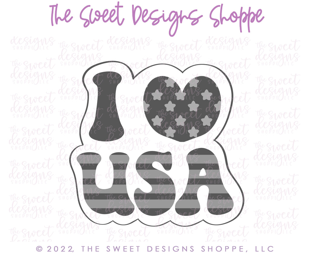 Cookie Cutters - 6 B's Creations: "Retro Patriotic" Class Cookie Cutters Set - Set of 9 Cookie Cutters - Online class not included. - The Sweet Designs Shoppe - TSDS - - 4th,4th of July,6b,6bs,6bscreations,ALL,Brittany Geil,class,Cookie Cutter,geil,online,Patriotic,Promocode,regular sets,set,sets,STL,Summer,USA