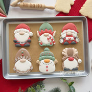 Cookie Cutters - 6 B's Creations: Teaching Partners Class - Christmas Gnomies - Set of 6 Mid-Size Cutters - Online Class not Included - The Sweet Designs Shoppe - TSDS - - 6b,6bs,6bscreations,ALL,Brittany Geil,Christmas,Christmas / Winter,Christmas Gnomies,Cookie Cutter,Elf Gnome,Frosty,geil,Ginger Gnome,gnome,Mrs Claus,MRS Clause,mrs. Clause gnome,new,online,Promocode,Rudolph,rudolph gnome,Santa,Santa Claus,santa gnome,set,sets,Snowman,snowman gnome,STL,teaching partners