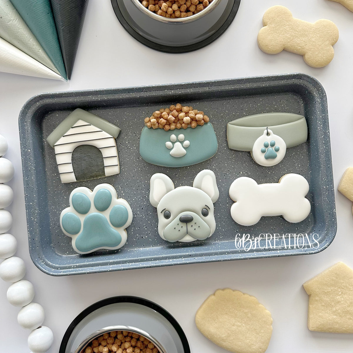 Cookie Cutters - 6 B's Creations: Teaching Partners Class - Doggy Treats - Set of 6 - Mid Size Cookie Cutters - Online Class not included - The Sweet Designs Shoppe - TSDS - - 6b,6bs,6bscreations,ALL,Animal,Animals,Animals and Insects,Brittany Geil,Cookie Cutter,dog,dog face,dog pet set,dogface,doggy treats,Food & Beverages,geil,online,pet,pets,Promocode,Puppy set,set,STL