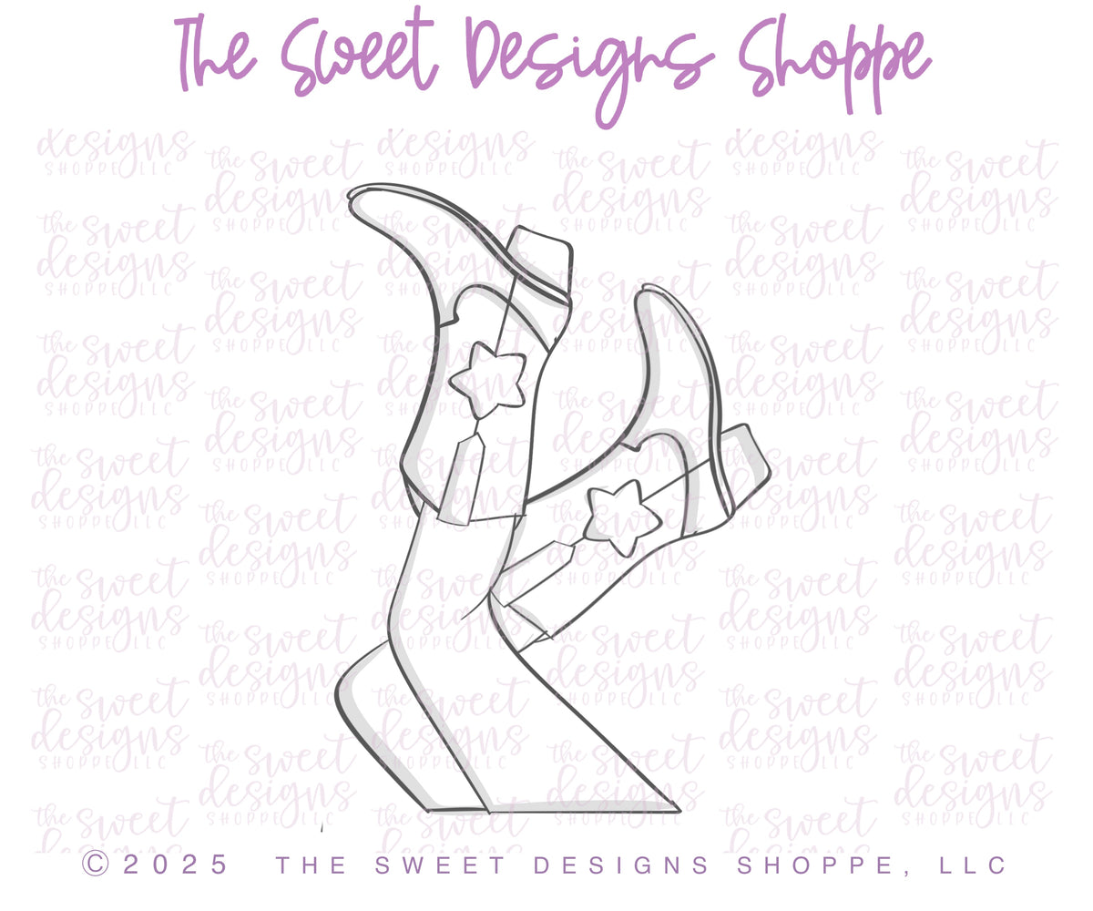 Cookie Cutters - 6 B's Creations: Teaching Partners Class - Giddy Up! - Set of 7 MidSize Cutters - Online Class not Included - The Sweet Designs Shoppe - TSDS - - 6b,6bs,6bscreations,ALL,Brittany Geil,class,Cookie Cutter,Cow,Cowboy,cowgirl,cowgirl set,geil,online,Patriotic,Patriotric,Promocode,rodeo,set,sets,STL,USA