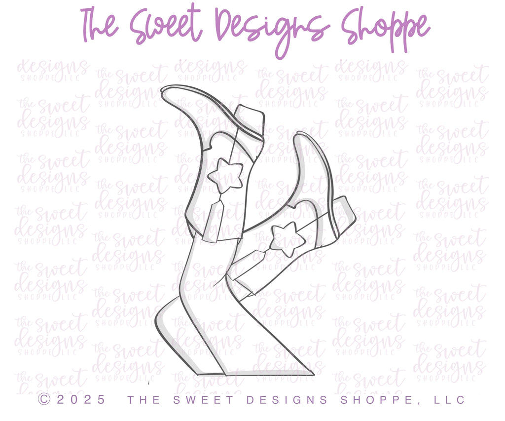 Cookie Cutters - 6 B's Creations: Teaching Partners Class - Giddy Up! - Set of 7 MidSize Cutters - Online Class not Included - The Sweet Designs Shoppe - TSDS - - 6b,6bs,6bscreations,ALL,Brittany Geil,class,Cookie Cutter,Cow,Cowboy,cowgirl,cowgirl set,geil,online,Patriotic,Promocode,rodeo,set,sets,STL,USA