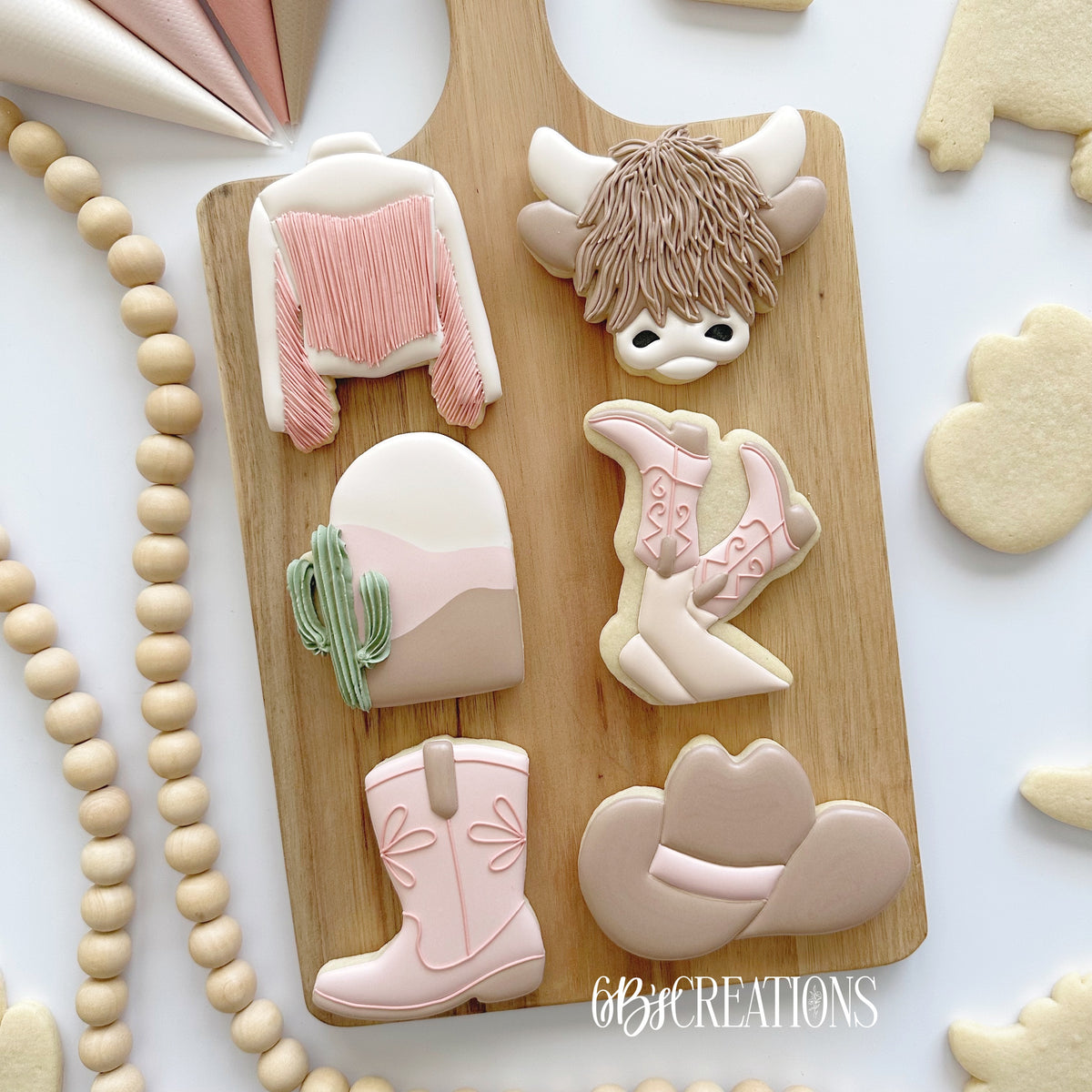 Cookie Cutters - 6 B's Creations: Teaching Partners Class - Giddy Up! - Set of 7 MidSize Cutters - Online Class not Included - The Sweet Designs Shoppe - TSDS - - 6b,6bs,6bscreations,ALL,Brittany Geil,class,Cookie Cutter,Cow,Cowboy,cowgirl,cowgirl set,geil,online,Patriotic,Patriotric,Promocode,rodeo,set,sets,STL,USA