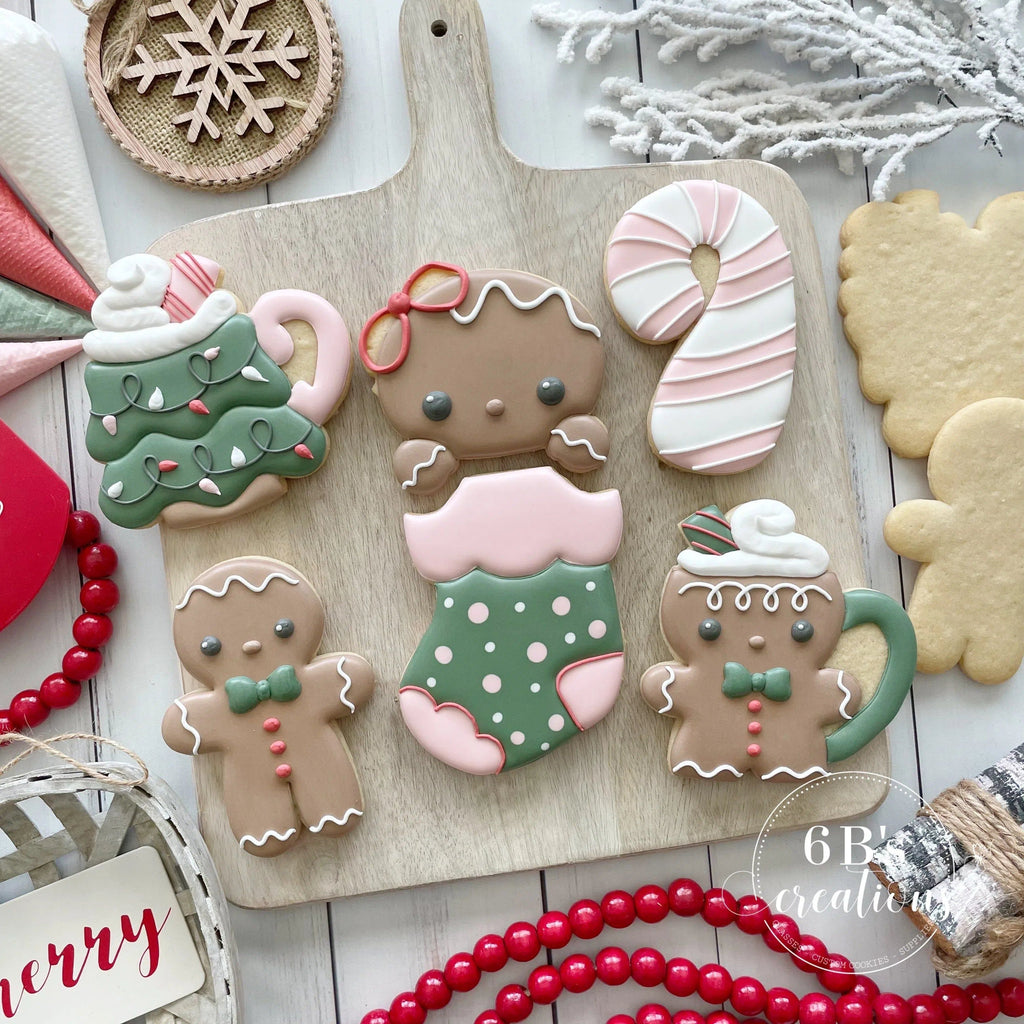 Cookie Cutters - 6 B's Creations: Teaching Partners Class Ginger Baby - Set of 6 Cookie Cutters - Online Class not included - The Sweet Designs Shoppe - TSDS - - 6b,6bs,6bscreations,ALL,Brittany Geil,CandyCane,Christmas,Christmas / Winter,Christmas Cookies,class,Cookie Cutter,geil,ginger bread,Ginger girl,gingerbread,gingerbread man,gingerbread mug,mug,mugs,online,Promocode,set,sets,STL