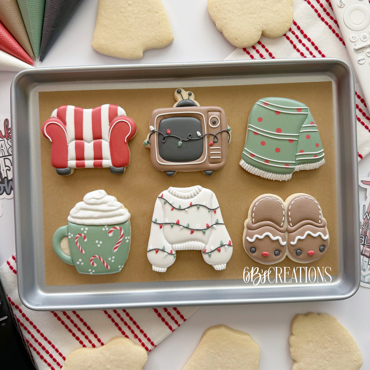 Cookie Cutters - 6 B's Creations: Teaching Partners Class - Hallmark Movie Party - Set of 6 Cutters - Online Class not Included - The Sweet Designs Shoppe - TSDS - - 6b,6bs,6bscreations,ALL,Animals,Brittany Geil,Christmas,Christmas / Winter,christmas hobby,christmas vintage tv,Cookie Cutter,Fall,Fall / Thanksgiving,geil,Hallmark Movie Party,Hobbies,new,online,Promocode,set,sets,STL,teaching partners,thanks,thanksgiving,tv party