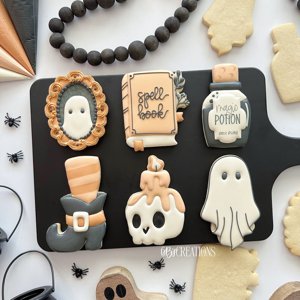 Cookie Cutters - 6 B's Creations: Teaching Partners Class - Haunted Hallows - Set of 6 Cookie Cutters - Online Class not Included - The Sweet Designs Shoppe - TSDS - - 6b,6bs,6bscreations,ALL,Brittany Geil,Cookie Cutter,Fall / Halloween,geil,halloween,Halloween set,Halloween Sets,online,Promocode,set,sets,STL